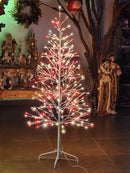 ÁRVORE DE LED COM 360 LEDS 170CM VERMELHA E BRANCO BIVOLT