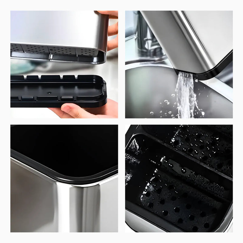 Dispenser Porta Talher Inox 4 Divisórias