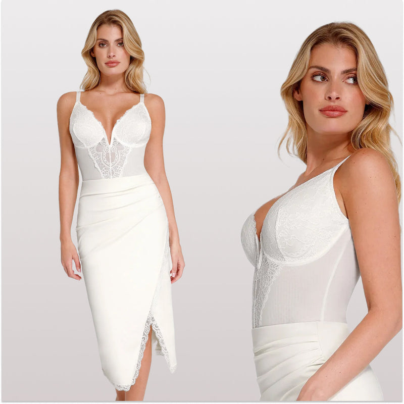 Body Modelador de Renda - Luxo Slim | + Brinde Calcinha Modeladora