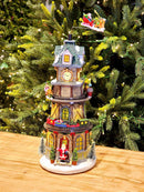 CENÁRIO VILA NATALINA TORRE COM RELÓGIO 37CM