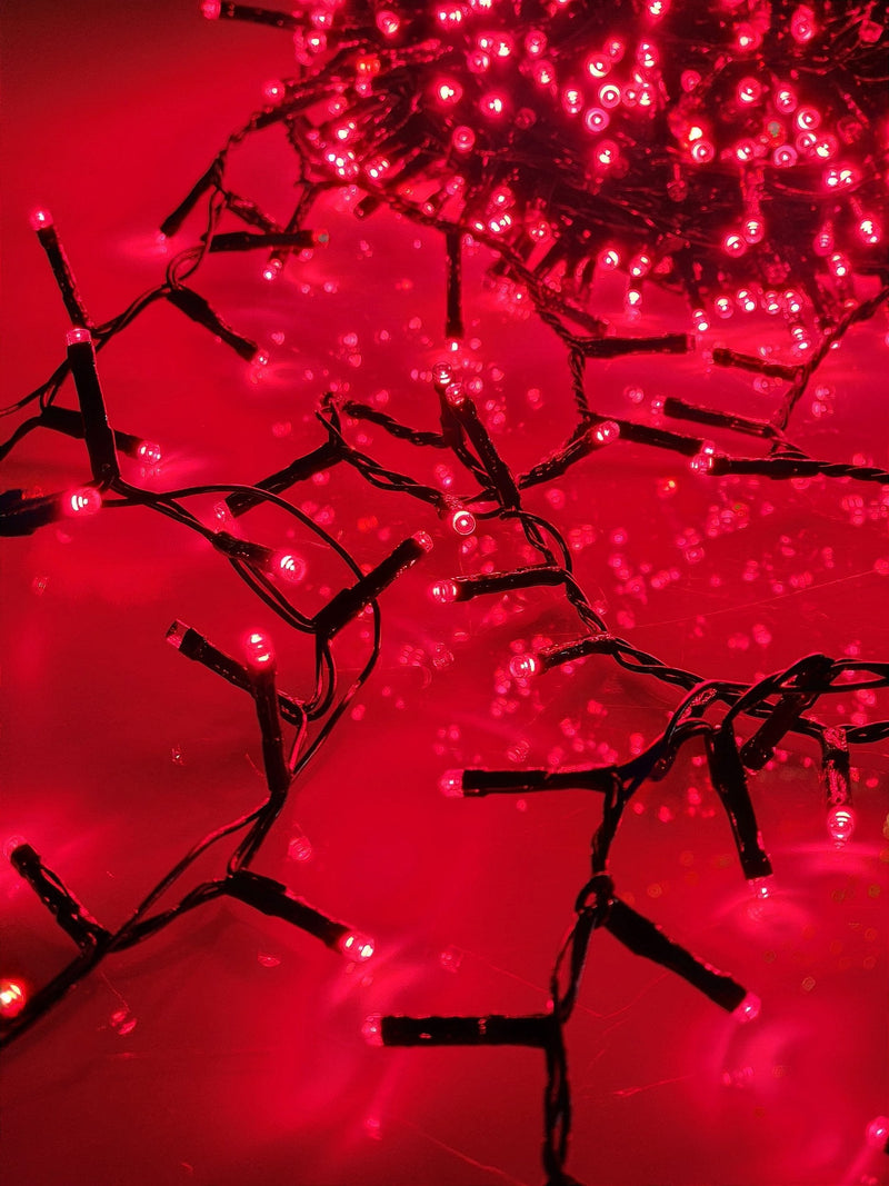 PISCA FESTÃO 1500 LEDS 40 METROS VERMELHO COM STROBO VERMELHO BIVOLT USO INTERNO E EXTERNO