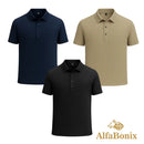 Promoção válida em dezembro: Kit com 3 Camisas Polo Alfa pelo preço de 1