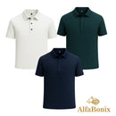 Promoção válida em dezembro: Kit com 3 Camisas Polo Alfa pelo preço de 1