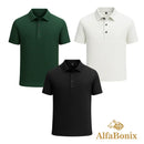 Promoção válida em dezembro: Kit com 3 Camisas Polo Alfa pelo preço de 1