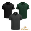 Promoção válida em dezembro: Kit com 3 Camisas Polo Alfa pelo preço de 1