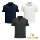 Promoção válida em dezembro: Kit com 3 Camisas Polo Alfa pelo preço de 1