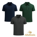 Promoção válida em dezembro: Kit com 3 Camisas Polo Alfa pelo preço de 1