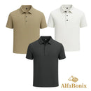 Promoção válida em dezembro: Kit com 3 Camisas Polo Alfa pelo preço de 1